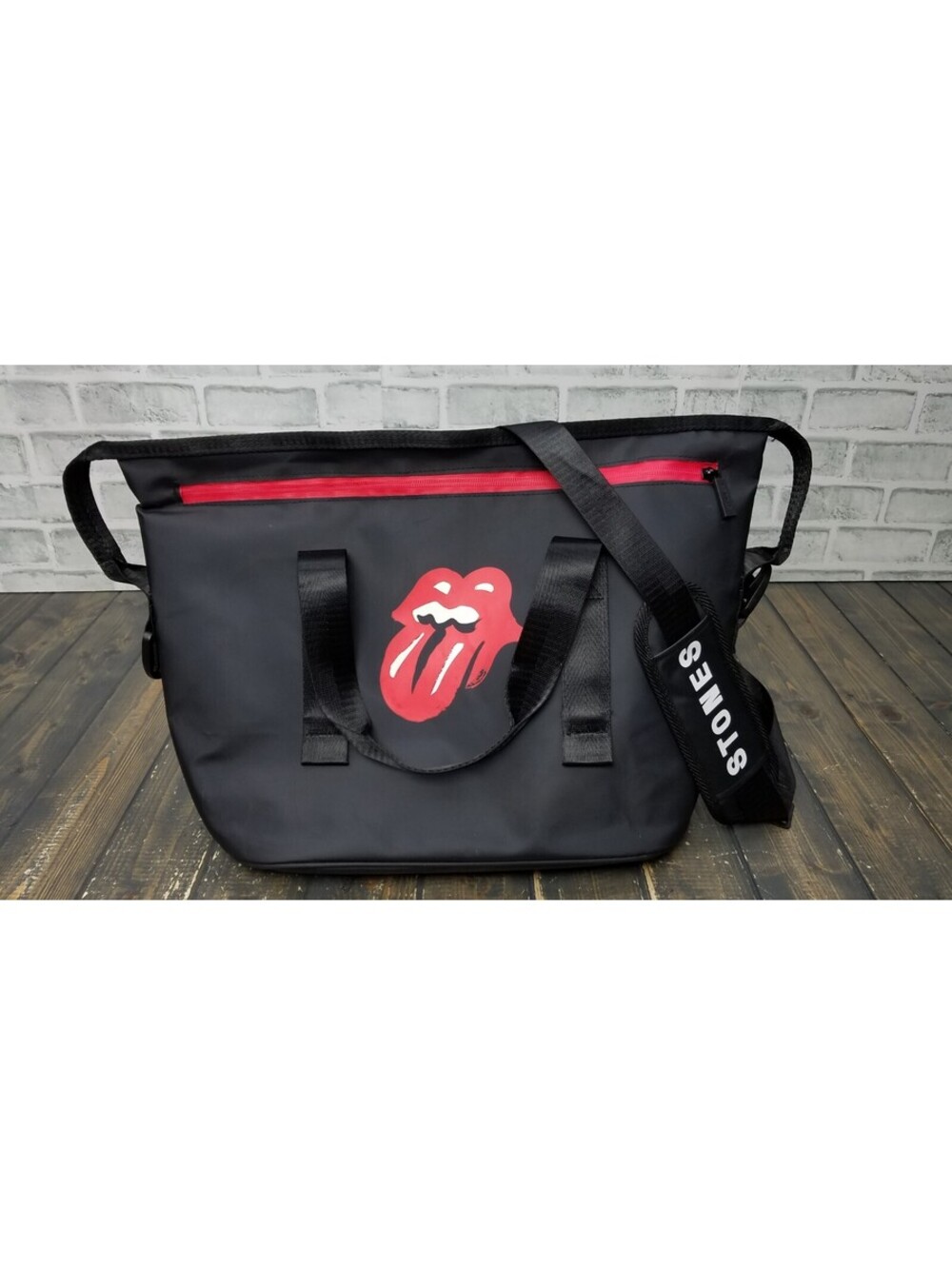 The Rolling Stones Tote Bag 2019 No Filter Tour Insulated Straps Black Red Logo
